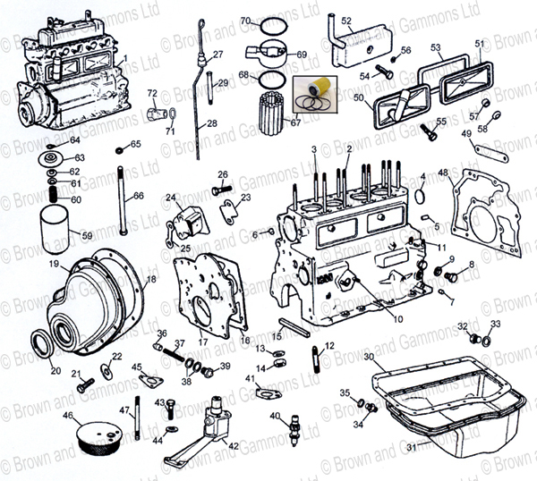 Image for Engine 3 main bearing 1800cc 18G & 18GA engine