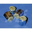 Image for MG valve cap Chrome  Brown-Cream badge