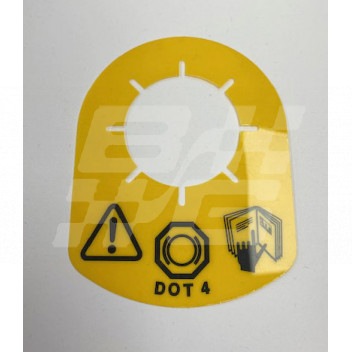 Image for DOT 4 Brake Fluid Label MG RV8