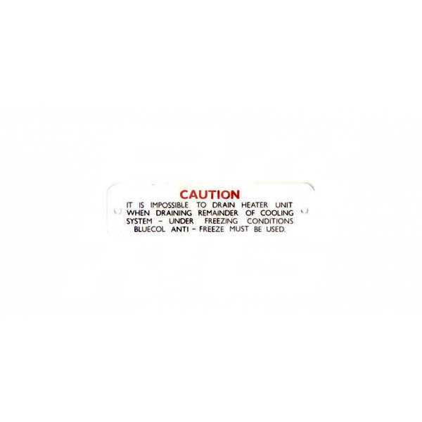 Image for HEATER CAUTION PLATE