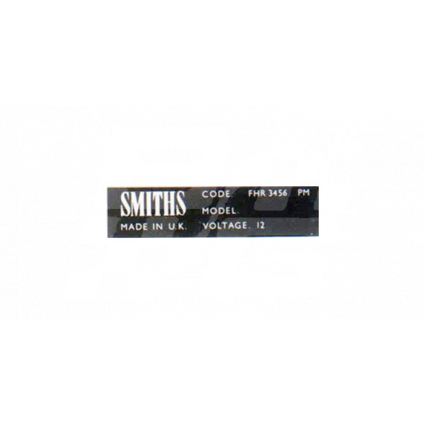 Image for SMITHS MODEL UP TO 1969