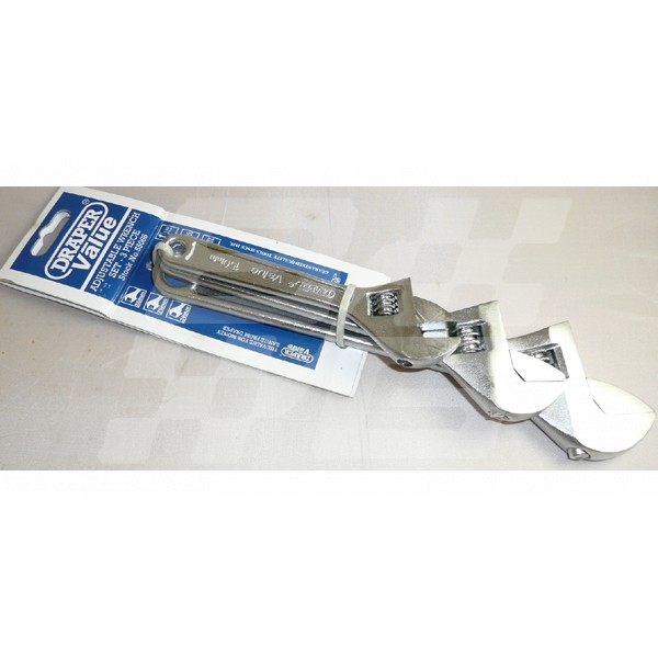 Image for 3 PIECE ADJUSTABLE WRENCH SET DRAPER